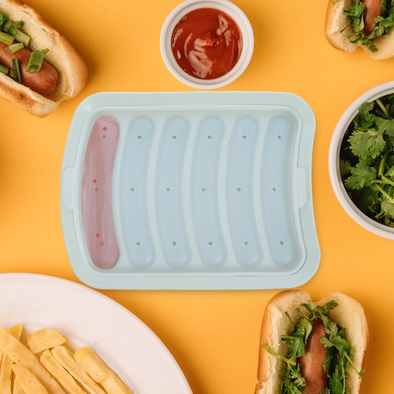 Reusable Food Safe Silicone Sausage Mold DIY Homemade Sausages Without Casings Baking Cooking Chocolate Banana Baby Senior