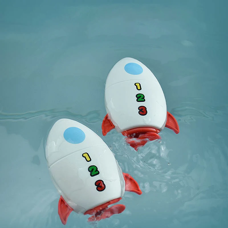 Clockwork Water Rocket Bath Toy Kids' Fun in Pools for Early Learning and Summer Shower Activities Water Play Bathing Toy