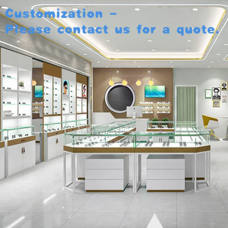 custom.Kainice Store LED Sunglasses Display Cabinets Optical Lens Furniture Interior Design Decoration Eyewear Glass Display