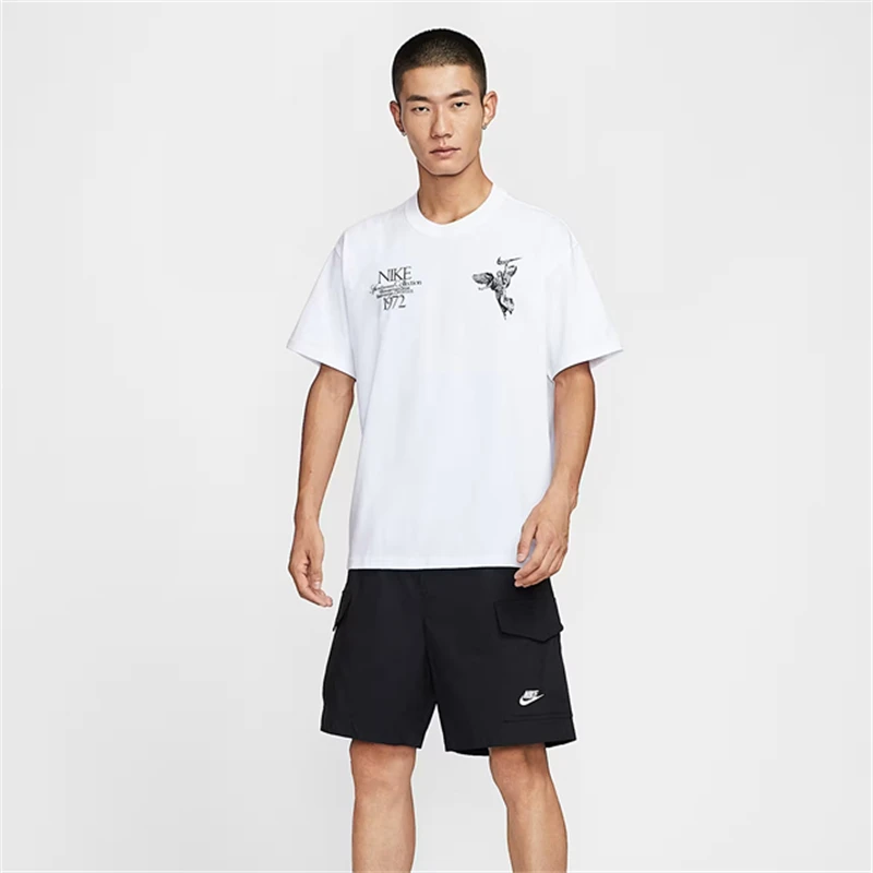 Nike Wings Victory Graphic T-Shirt, 100% Cotton Loose Fit Casual Short Sleeve Tee for Men Women, Retro Streetwear Summer Sports