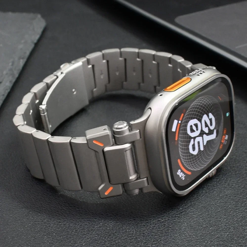 التيتانيوم ل Appe ساعة Ultra2 49 مللي متر الفرقة حزام رجل فاخر الأعمال سوار ل Iwatch سلسلة 10 46 مللي متر 9 8 7 45 مللي متر 6 5 4 Se 44 مللي متر