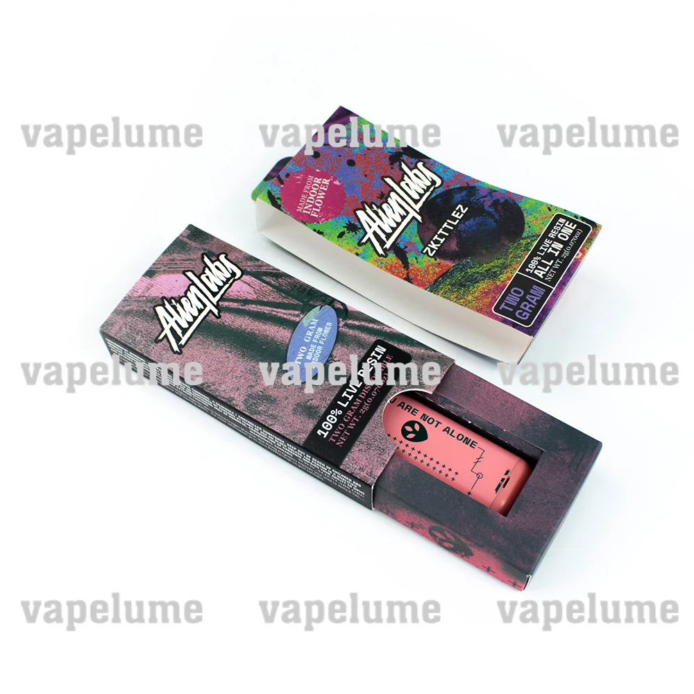 2ml Alienlabs Electronic Cigarettes Vape Pen Preheat Battery Empty Cartridges E-cigarettes Pod Folable Paper Display Box Custom