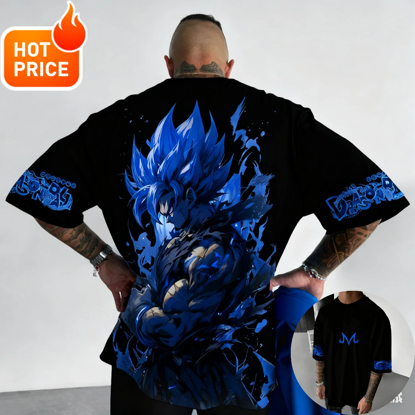 เสื้อยืดลายดราก้อนบอล 2025 ฤดูร้อน สไตล์ไซย่า ฮาราจูกุ ทรงโอเวอร์ไซส์ วินเทจ สตรีทแวร์ ผู้หญิง ผู้ชาย ใส่ได้ทุกเพศ แขนสั้น ลำลอง