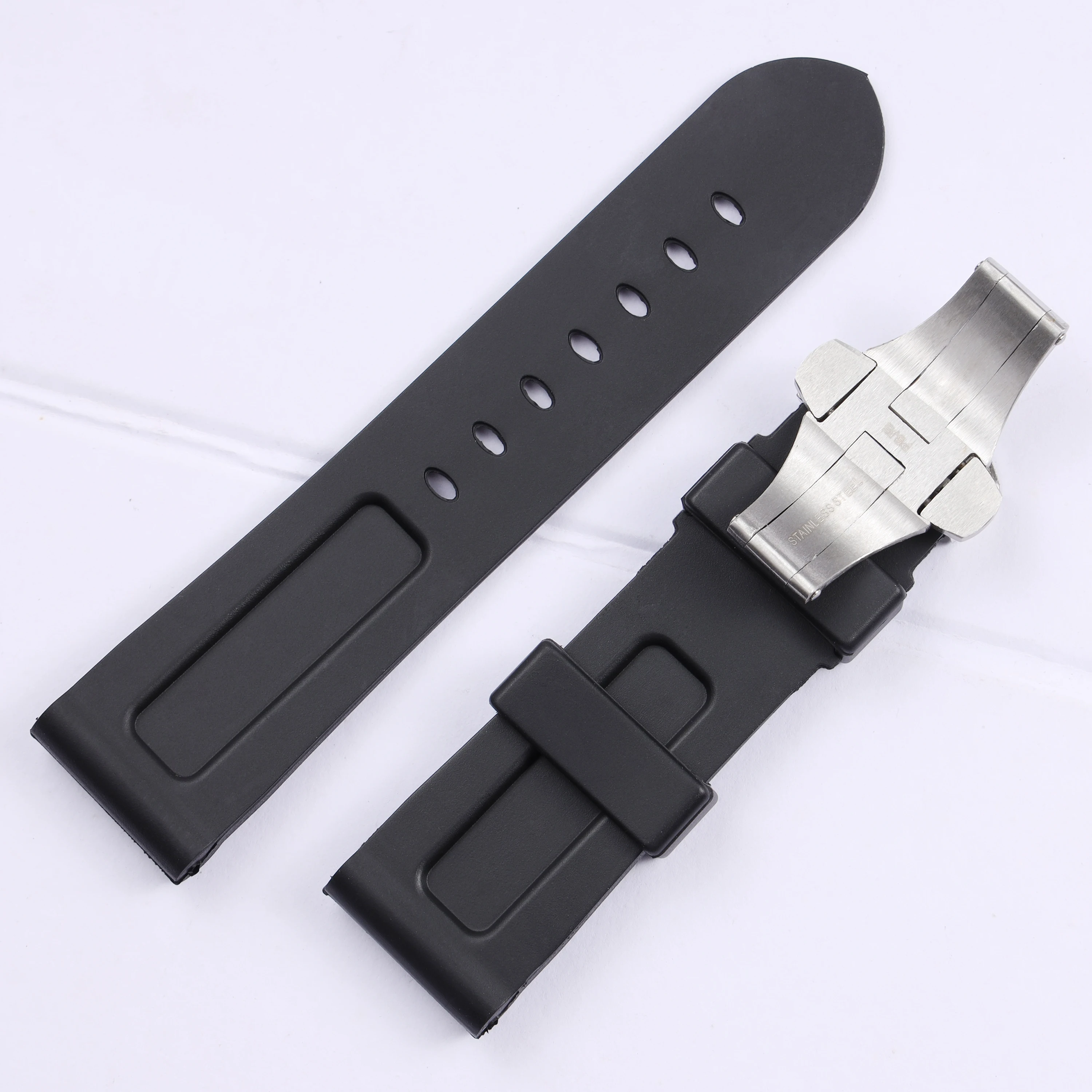 22 مللي متر 24 مللي متر 26 مللي متر مطاط مقاوم للمياه الرجال نشر المشبك حزام الساعات ل بانيراي حزام PAM441 359 111 المعصم سيليكون حزام سوار