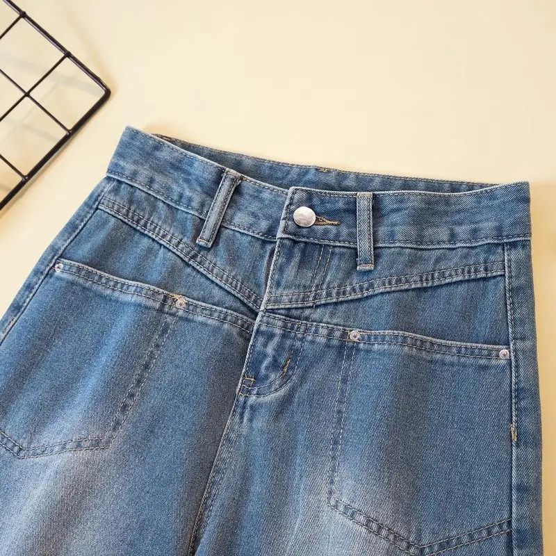 Pantaloni capri dimagranti a vita alta da donna primavera estate 2025 e pantaloncini di jeans - Jeans elasticizzati sottili e leggeri G269 Pantaloni casual