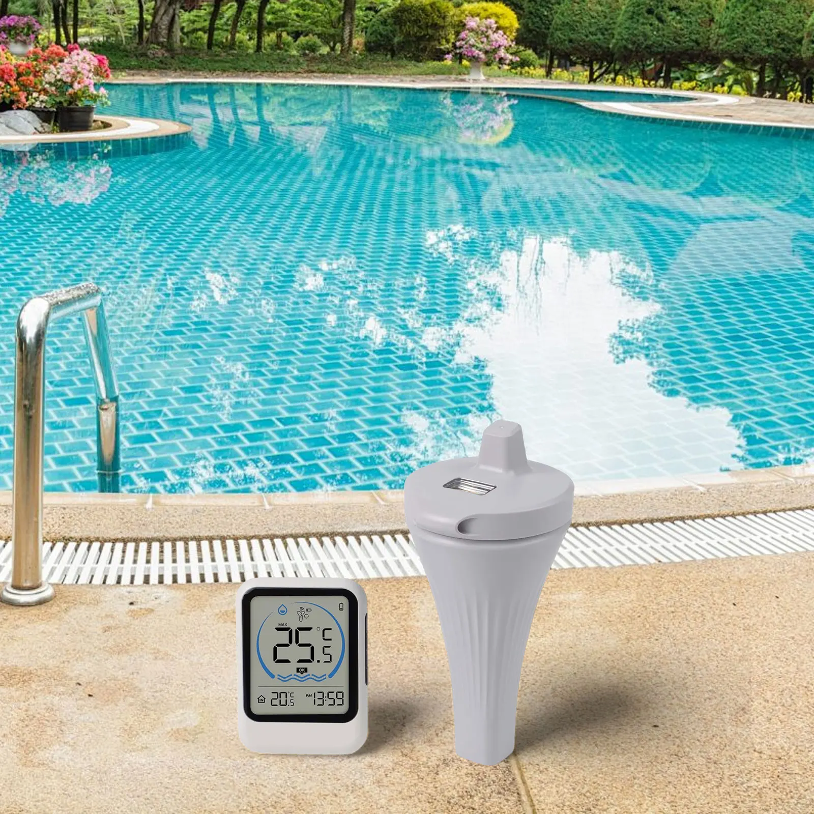 IP68 Waterproof Wireless Pool Thermometer Digital Floating Sensor Accurate Temp Gauge With LCD Screen For Outdoor Swimming Spa