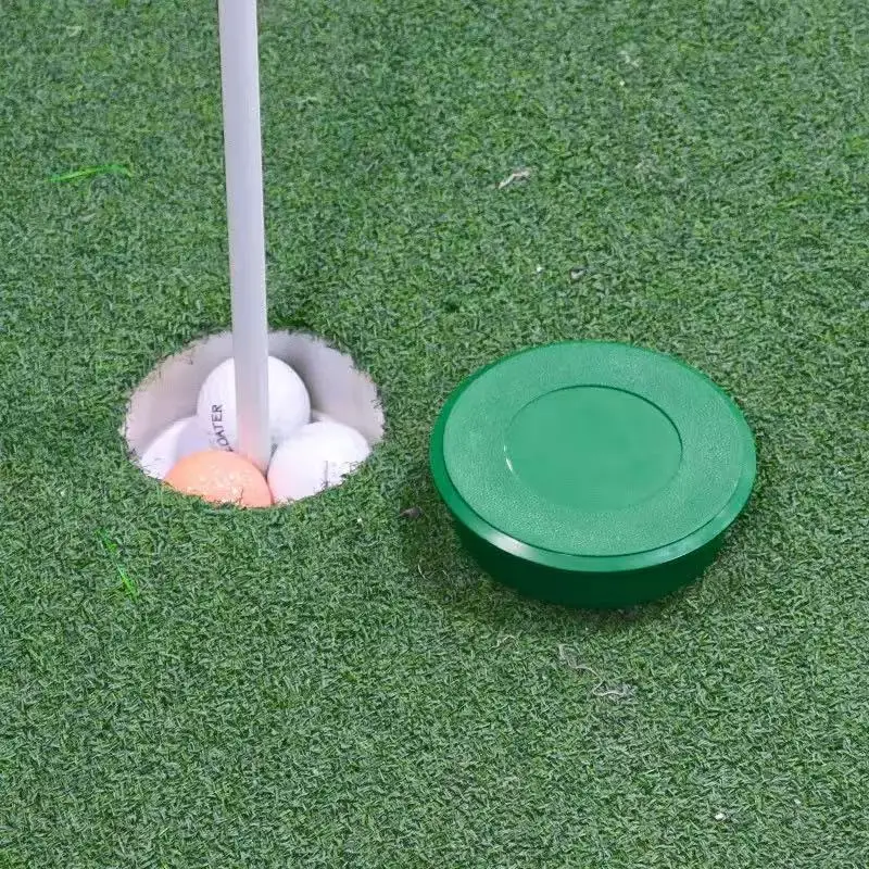 Golf Hole Cup and Lid Set - Waterproof Eco-Friendly Putting Green Cup & Cover for Golf Course Training Accessories