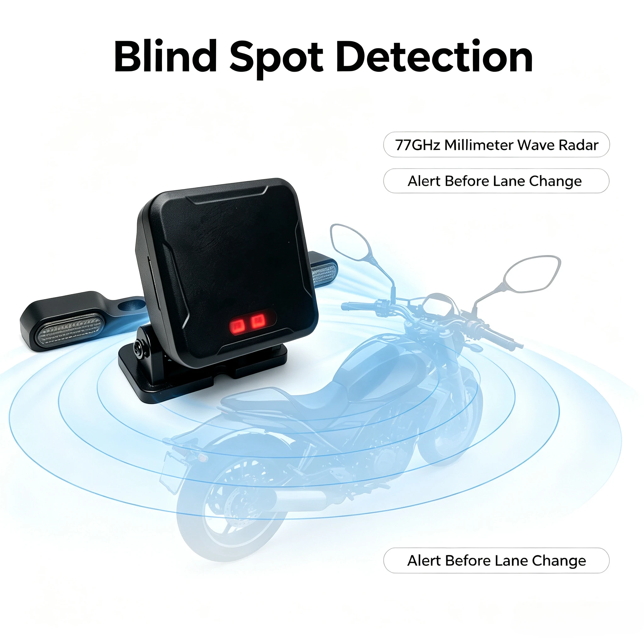 Motorcycle BSD Blind Spot Detection System and Rear Collision Warning System for BMW R 1250 RT, R 1250 GS Adventure,and G 310 GS