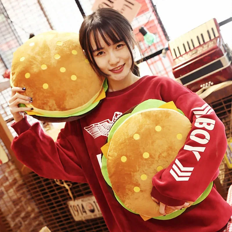 French Fries Hamburger Plush Toy Cute Pizza Foodie Snack Throw Kawaii Christmas Gift Pillow Kids Stuffed Toys Room Decoration