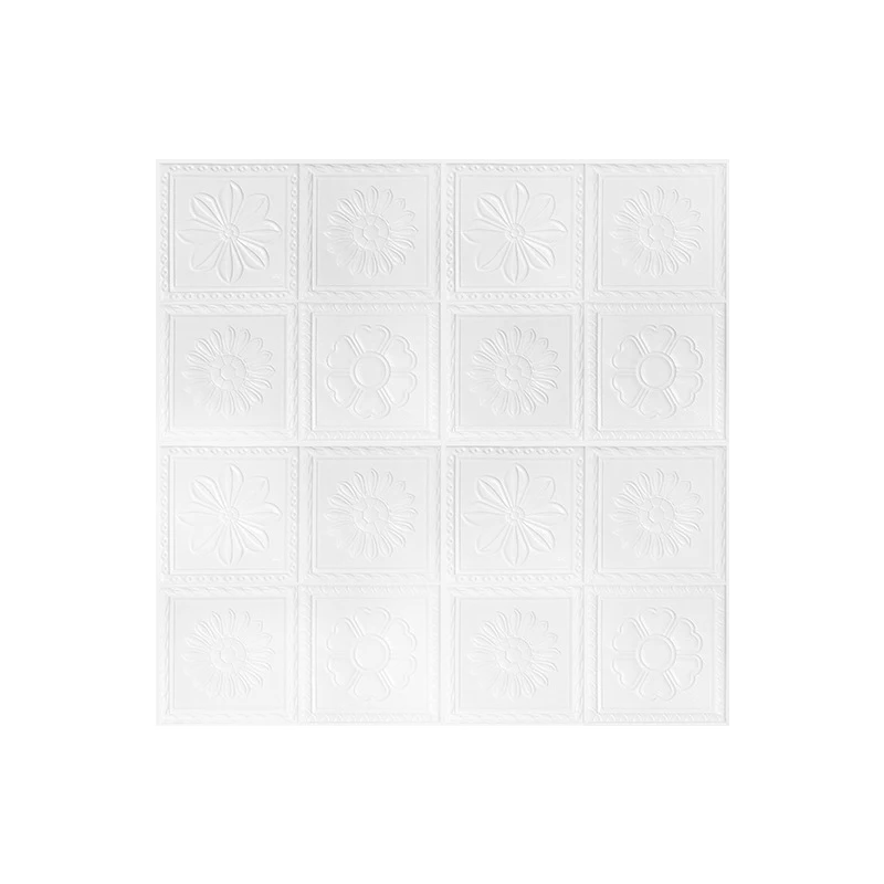 Pastoral Style Self-adhesive Foam Wall Sticker 3D Flower Prints Moisture-proof Bedroom Living Room Wall Decals Warm Background