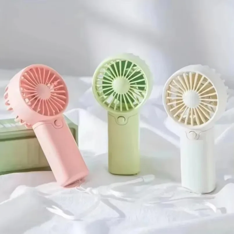 Mini Handheld Fan Portable Rechargeable USB Fan 3 Speeds Strong Wind for Summer Outdoor Travel Office Desk Cooling Fan Personal