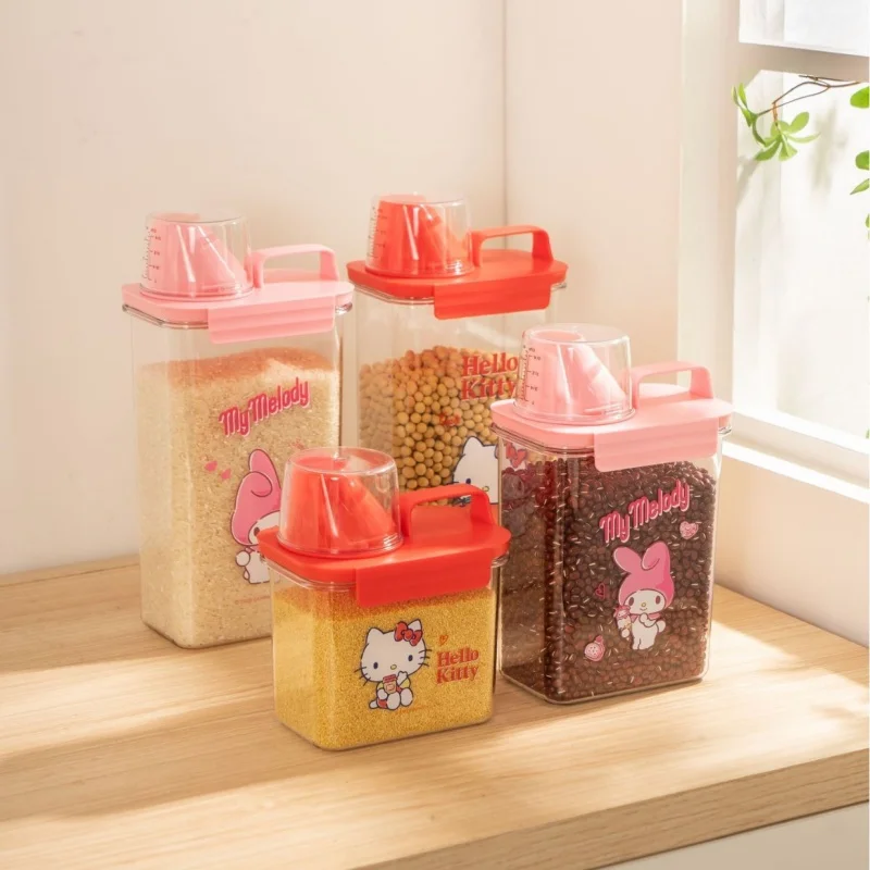 

Sanrio Grain Storage Container Moisture proof Insect proof Grain Storage Rice Barrel Five Grain Sealed Storage Box Storage Tank
