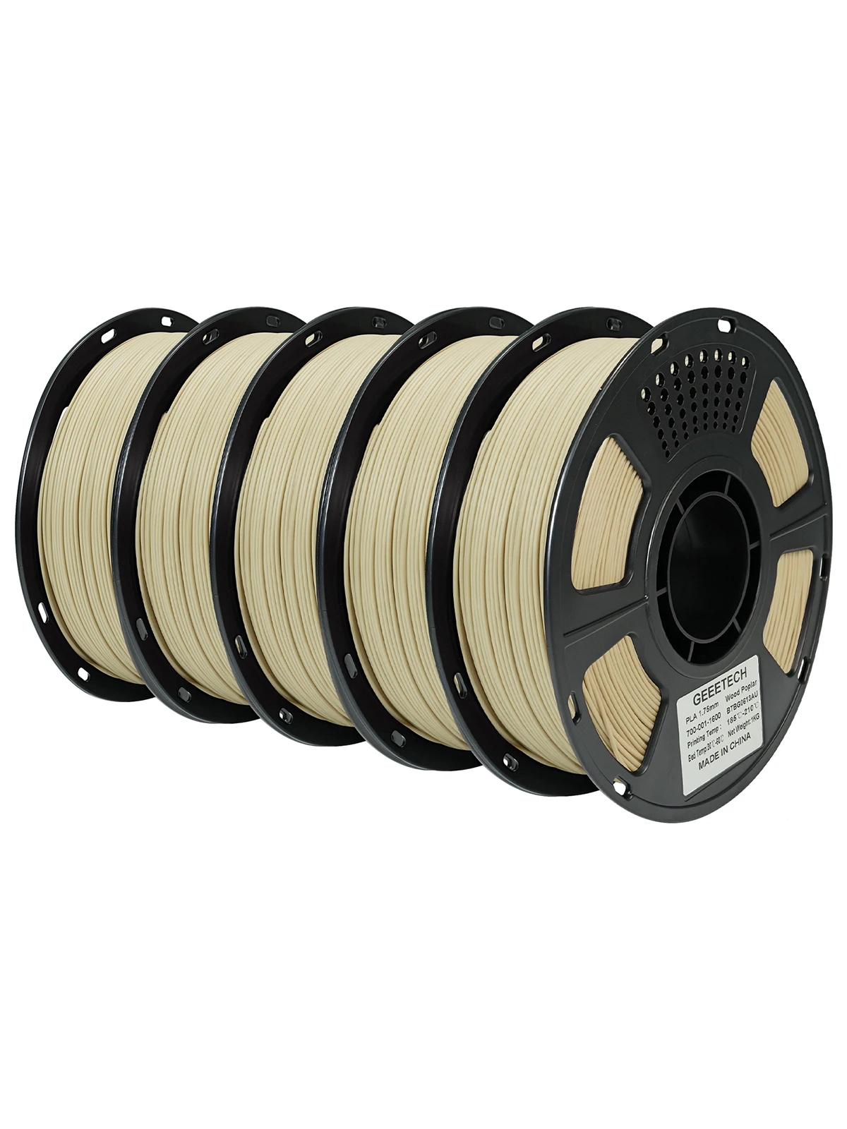 Filament Geeetech Wood PLA 5kg 1.75mm do drukarek 3D, pakowany próżniowo, dostępne w lokalnych magazynach, kolorowy plastik do drukarek 3D FDM — zdjęcie produktu 7