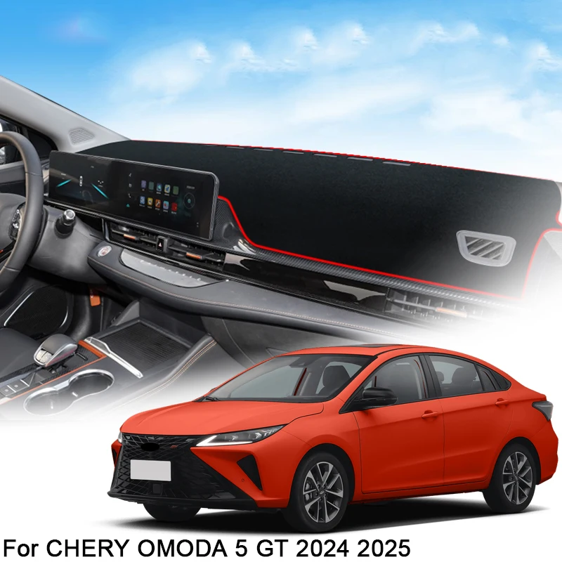 Fit For CHERY OMODA 5 GT 2024 2025 Car Dashboard Protective Mat Shade Cushion Pad Rose Carpet Mat Cover Automobiles Accessories