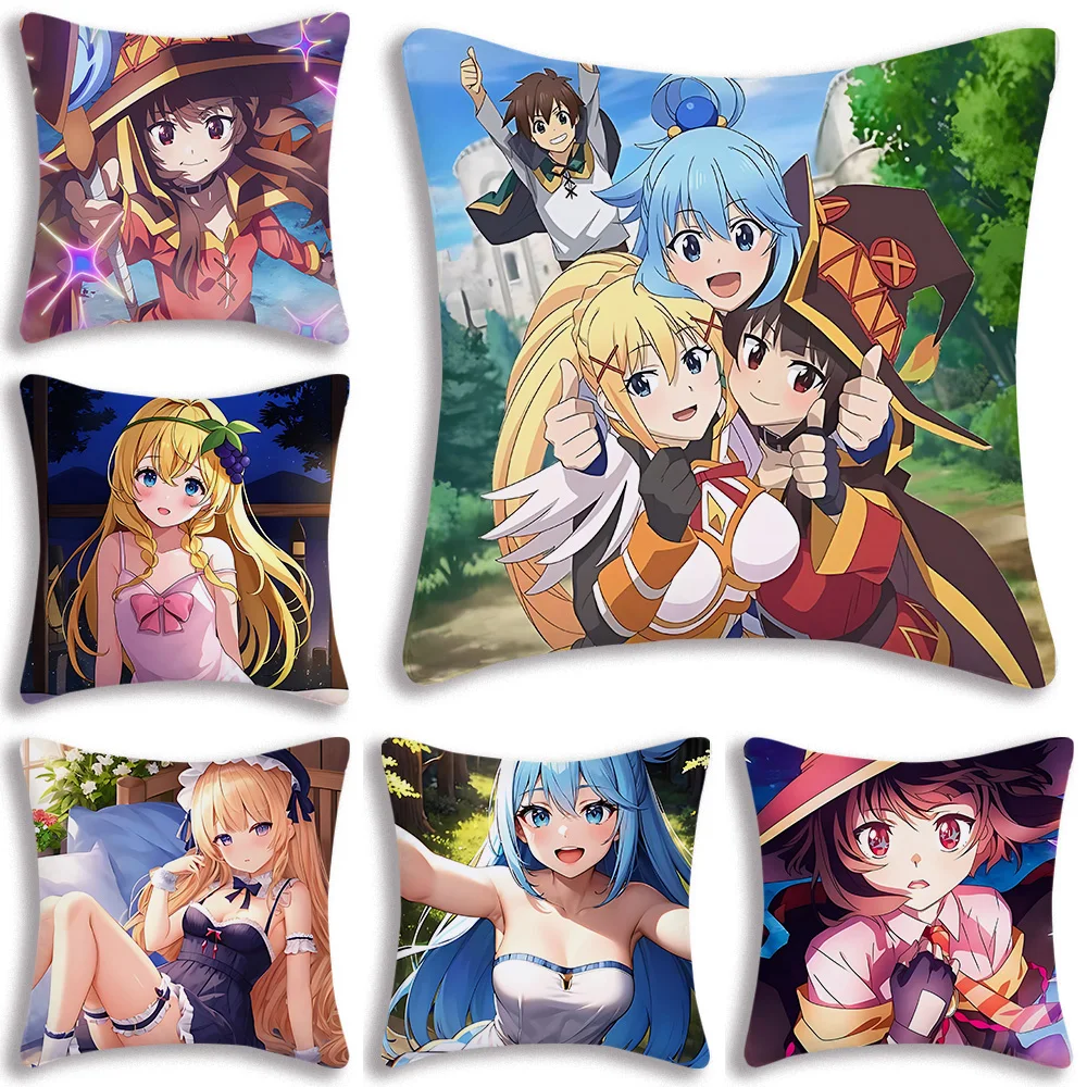 Anime Final Fantasy VII Remakes Pillow Covers Cartoon Sofa Decorative Home Double-sided Printing Short Plush Cute Cushion Cover