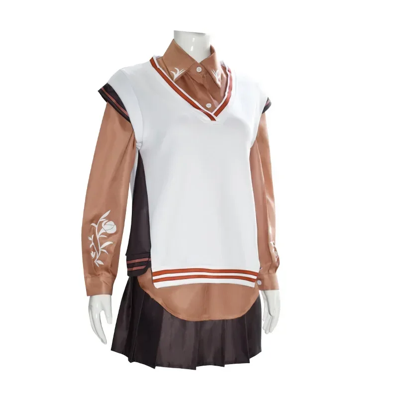 Project Sekai Colorful Stage Feat Kusanagi Nene Ootori JK Uniform Skirt Suit Anime Cosplay Costumes Brown Daily Uniform Casual