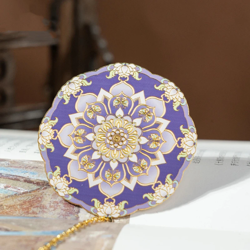 dunhuang-lotus-caisson-metal-bookmark-with-tassel-chinese-style-museum-souvenir-gift-chinese-cultural-and-creative-products