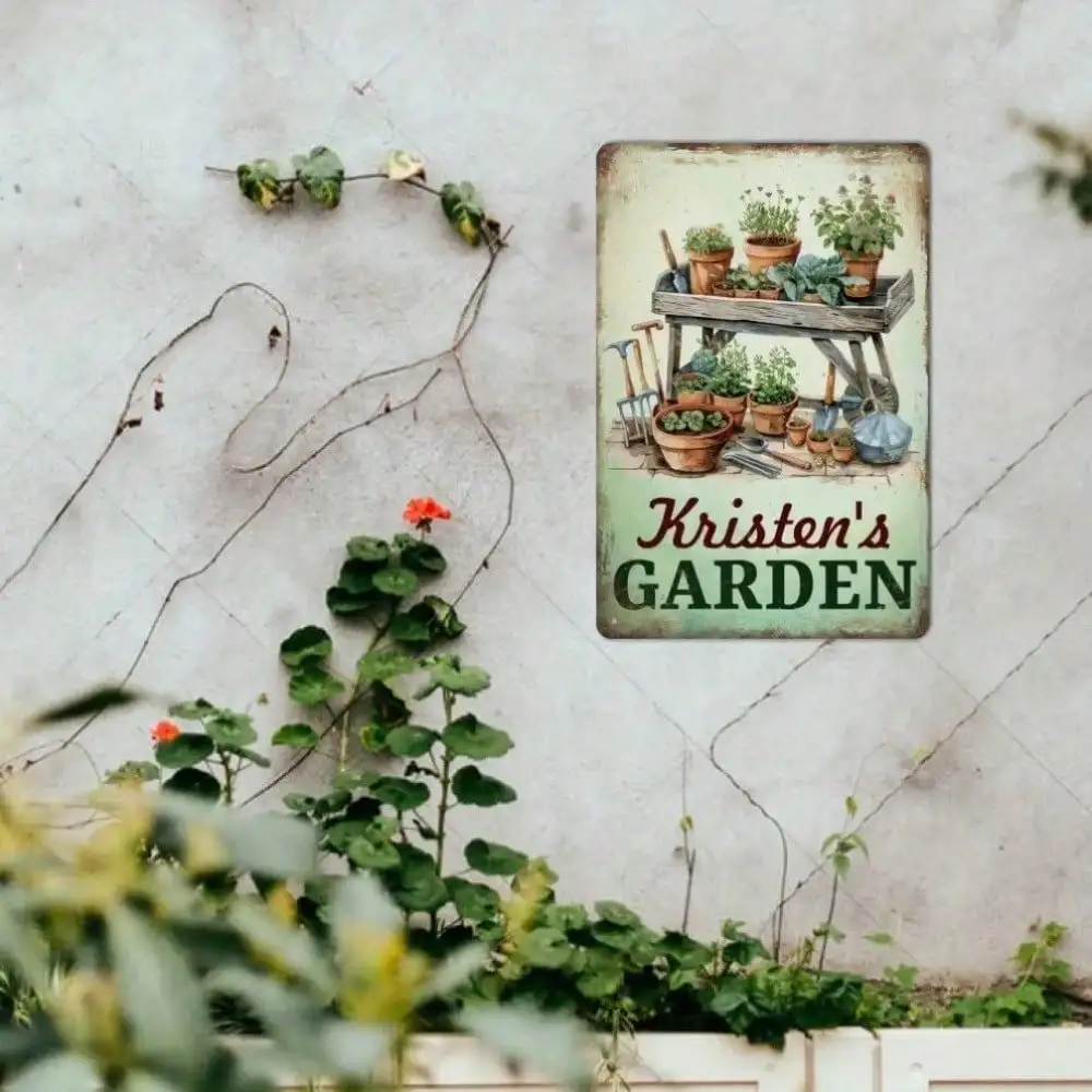 1PC Custom Metal Tin Sign Vintage Plaque Personalized Farmhouse Home Decor Unique Gift Garden Lovers