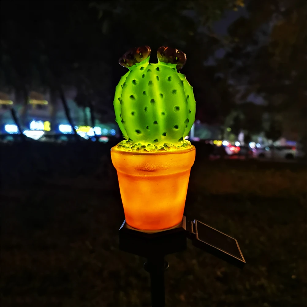 

Solar Cactus Led Lawn Solar Garden Stake Light Lamp Lawn Lamp Ground Plug Light for Garden Yard Pathway Decoration Outdoor