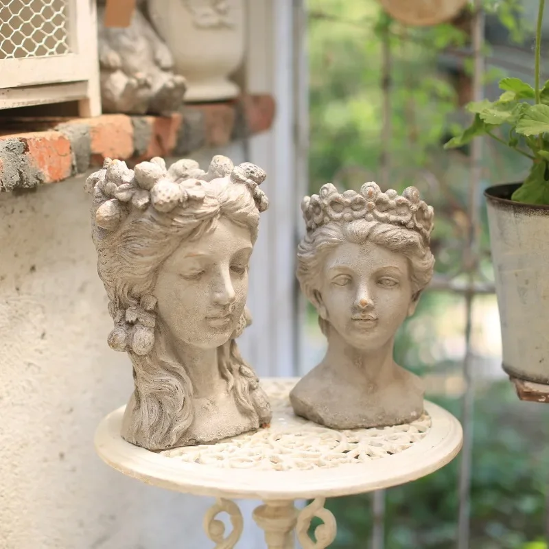 Fall in love with garden gardening groceries do old cement series garden terrace sculpture ornament flower pot Muse avatar flowe