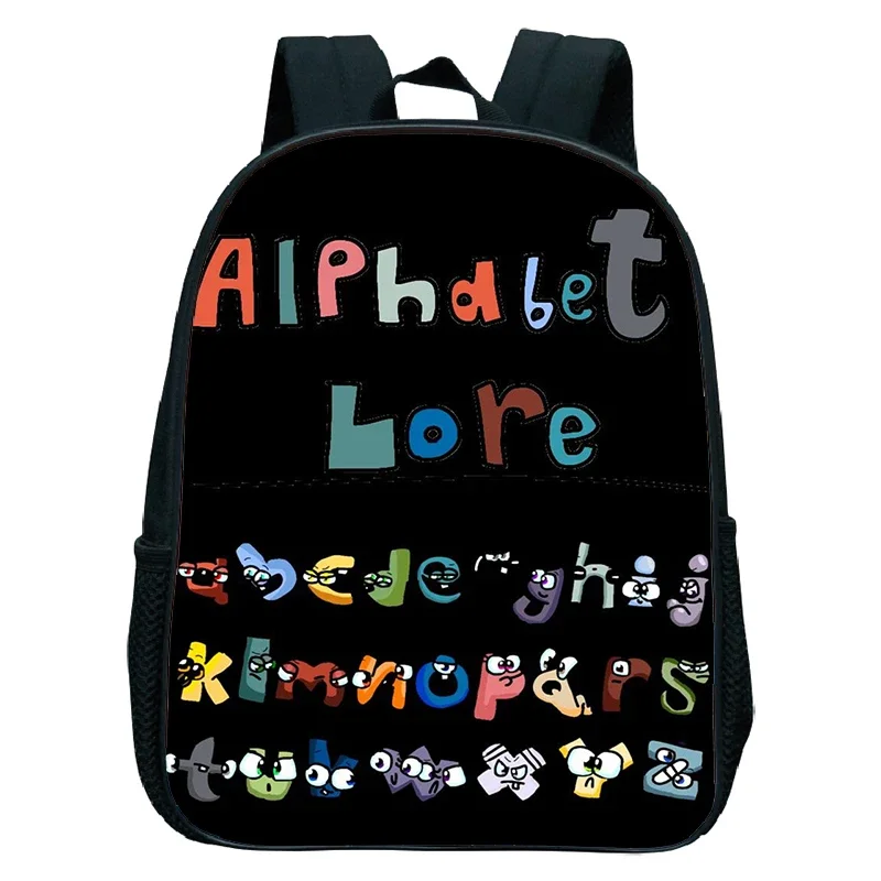 Cartoon Alphabet Lore School Bags for Boys Girls kids Kindergarten Backpacks Kids Bag Preschool Bookbag gift