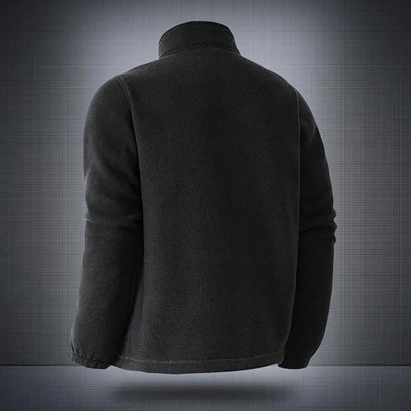 M-4XL Fleece Sweater Men Winter Men Plush Thick Warm Sweater Men Slim Loose Windproof Sweater Men Outdoor Casual Tops Coat Male