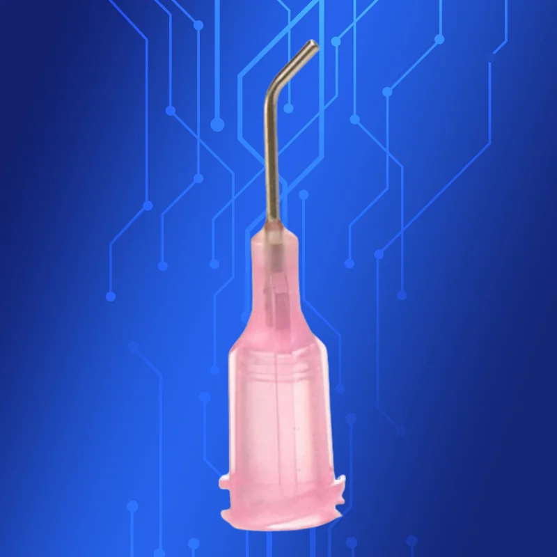 

Бесплатная доставка, 100 шт., 20 г, розовый цвет, 0,5 дюйма, 45 градусов, изогнутый клей, дозирующая игла, наконечники 1/2 дюйма