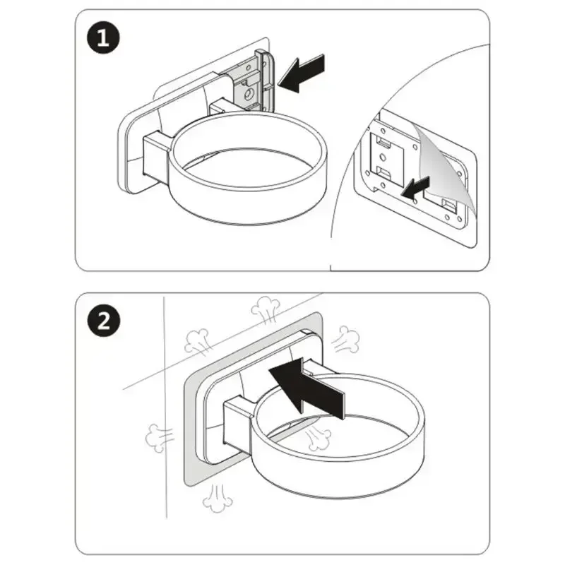 Punch-free Hairdryer Storage Rack Wall Mounted Hair Dryer Holder Stand Shelf for Home Bathroom Dressing Room No Drill Organizer