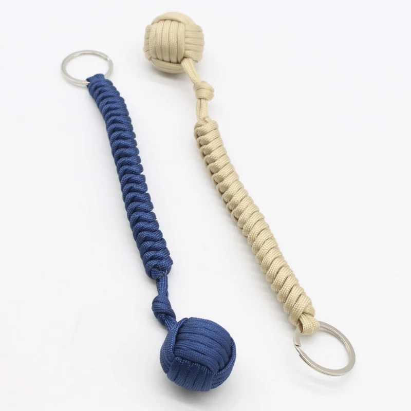 Buitenbeveiliging Zwart Aap Vuist Stalen Bal Voor Meisje Met Zelfverdediging Lanyard Survival Sleutelhanger Gebroken Ramen