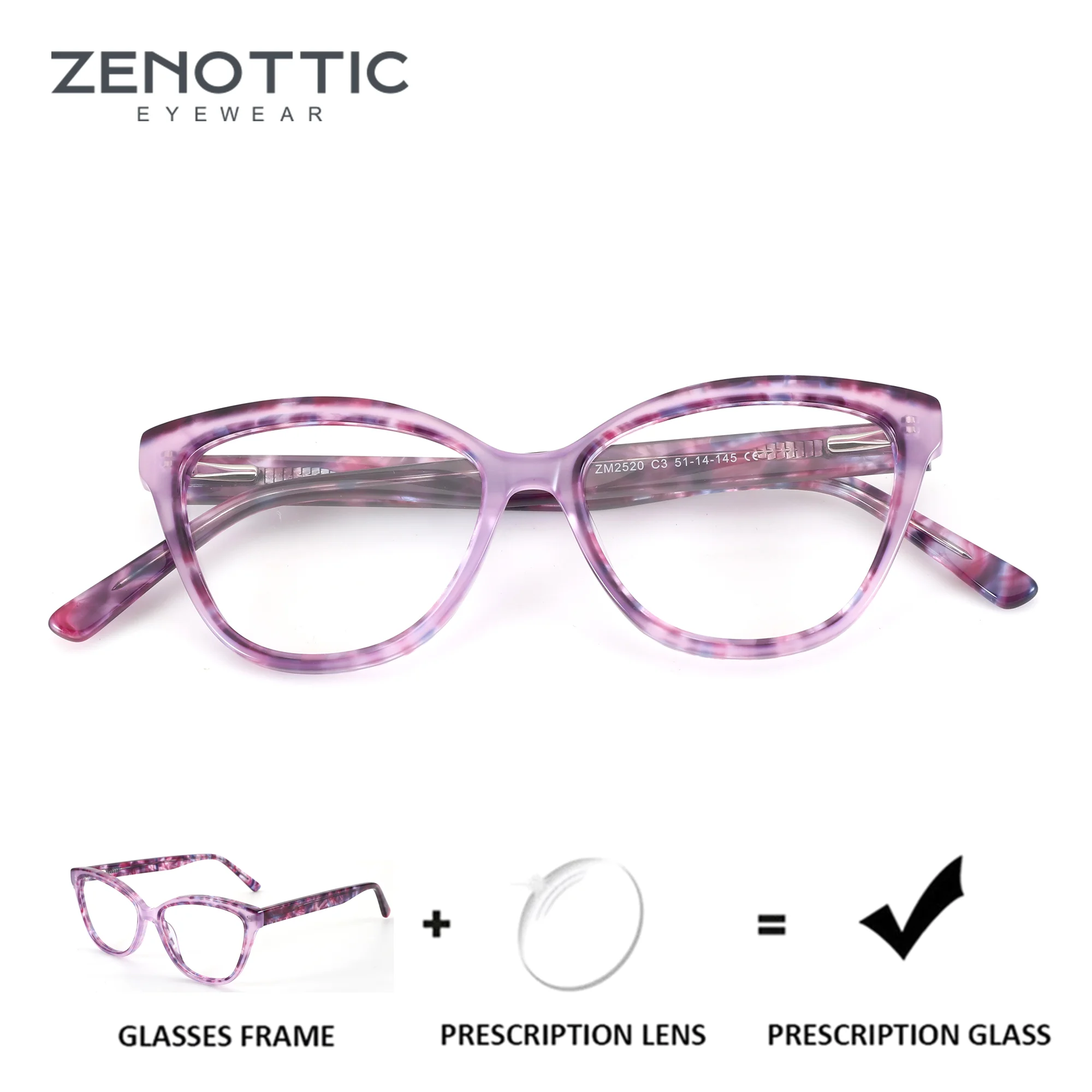 zenottic-xxs-size-women's-butterfly-acetate-photochromic-custom-prescription-glasses-myopia-medical-lenses