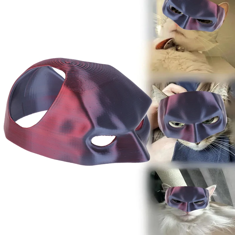 Cat Bat Cool Man Mask Cat Avenger Mask Matte Cute Bat Mask Superhero Toys Cat Bat Halloween Costume For Cats Pet Supplies