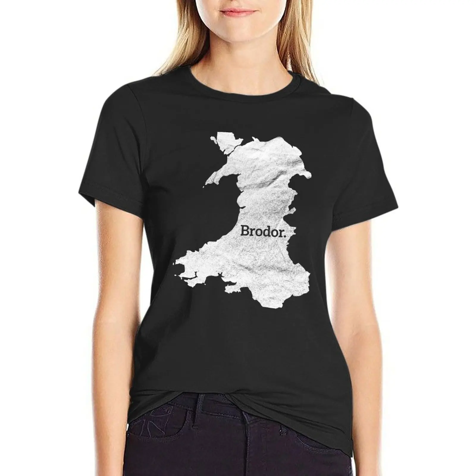 Brodor Cymru, Native, Map of Wales, Welsh, Cymraeg T-Shirt female graphics white t shirts for Women