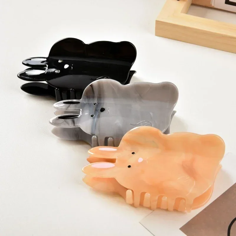 

BYL New Cute Animal Series Hair Clips Acetate Hair Claw Sweet Cute Little Rabbit Back of Head Crab Clip Female Hair Accessories