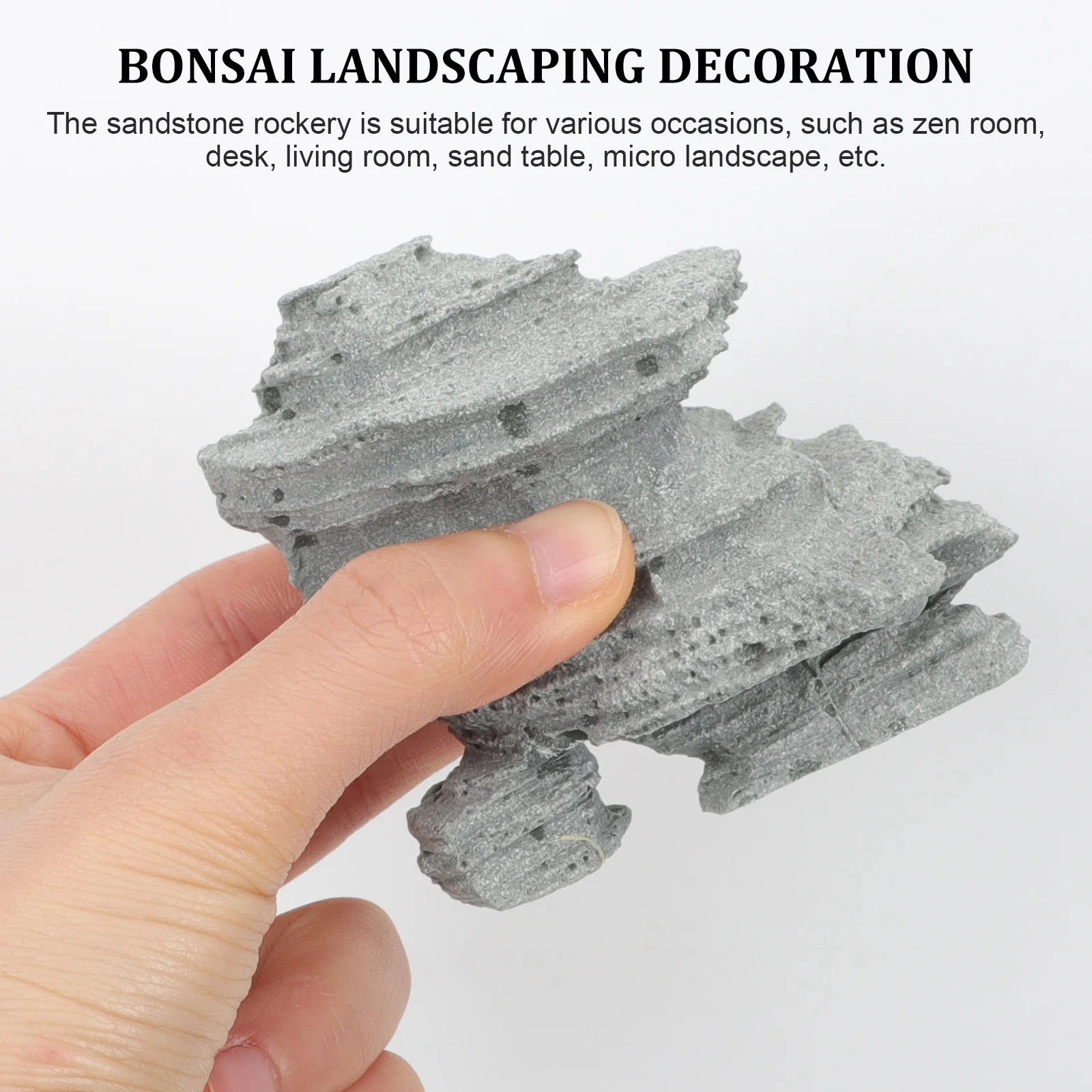 

Small Sandstone Rockery Ornament Desktop Micro Landscape Decor Zen Garden Statue Simulated For Aquarium Tank