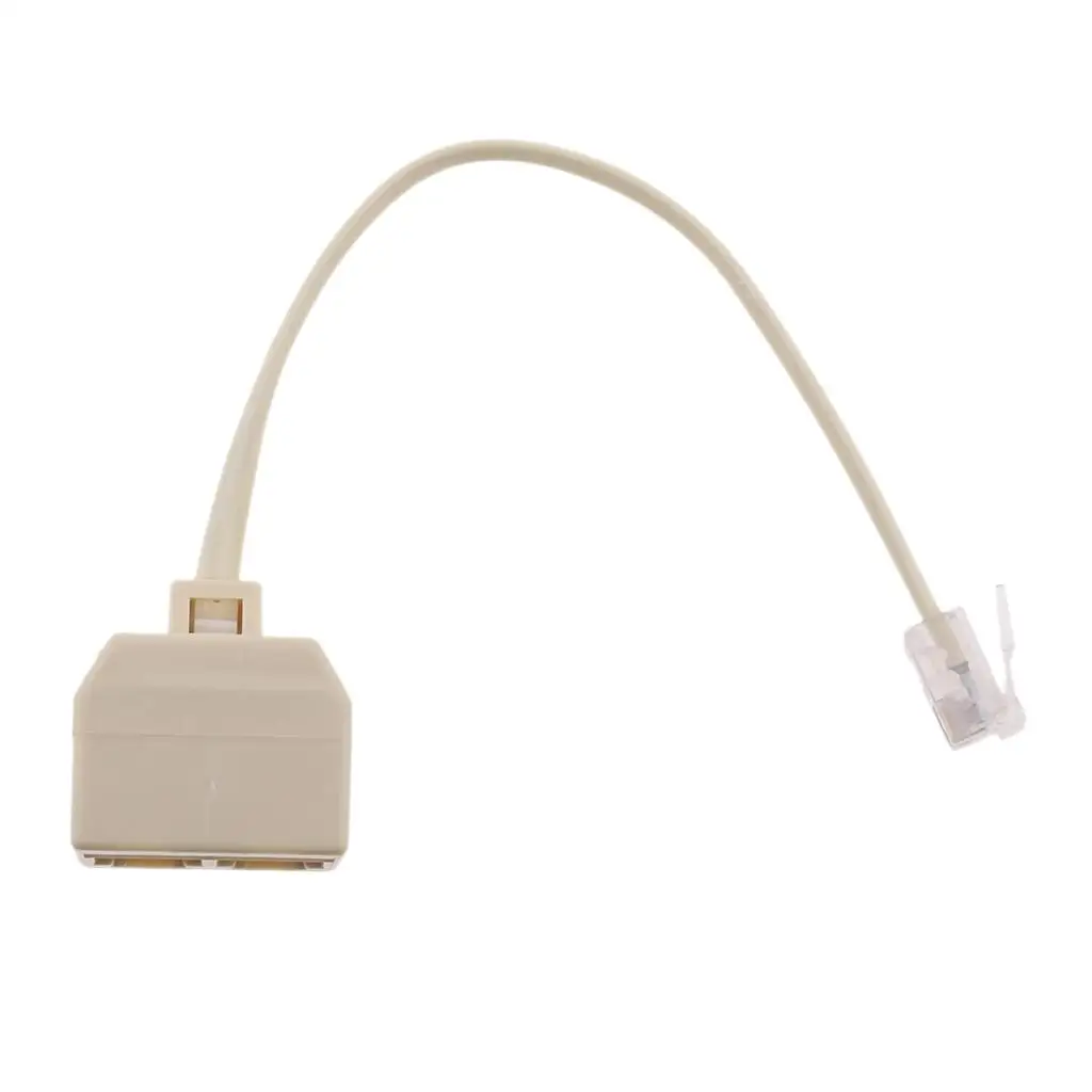 RJ11 Jack 2 Way Outlet Phone Electrical Cables Connectors Splitter Adapter for US Telephone Cord