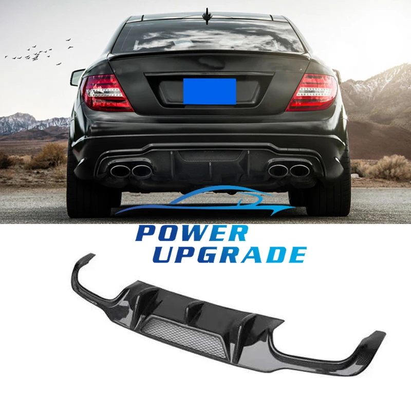 

Car Body Kit Rear Diffuser Lip For BenZ C Class C W204 C63 2012 - 2014 years High Quality Carbon Fiber Rear Bumper Lip Diffuser