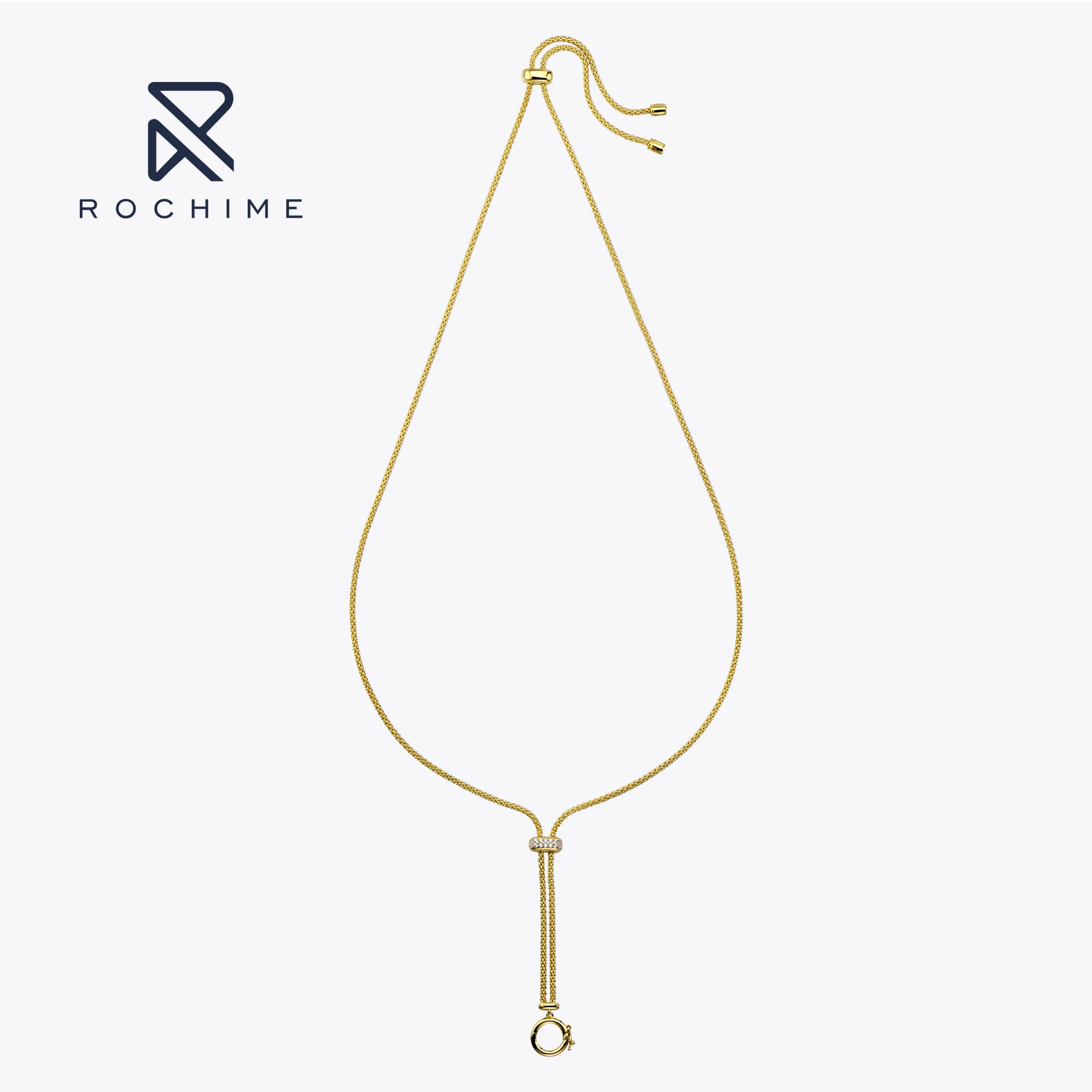 Rochime Ins Style Fashion Multifunctional Chian Necklace 925 Sterling Silver Personalized Fine Jewelry For Women