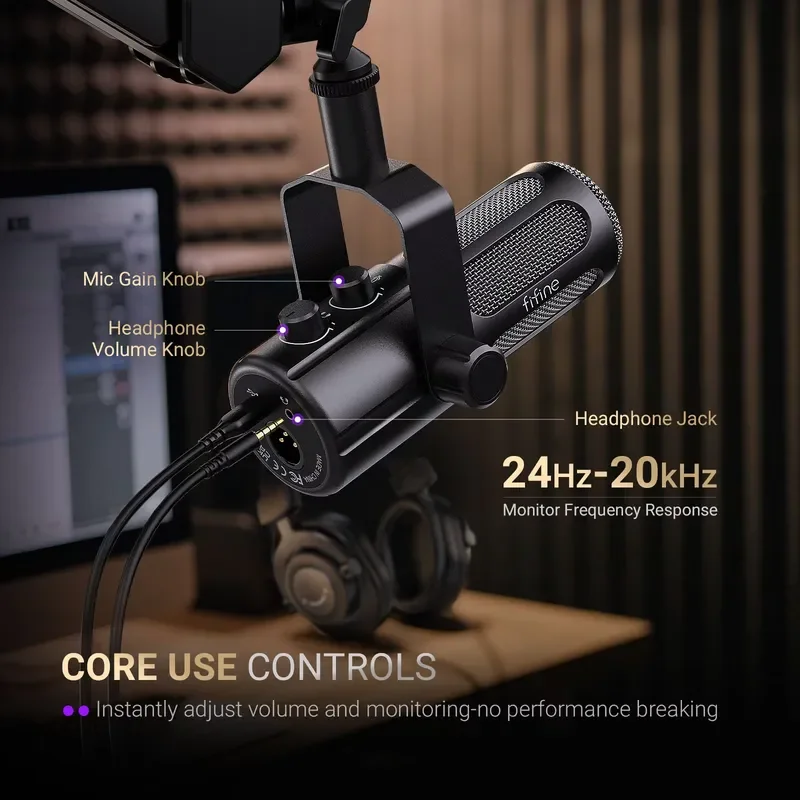 2026for TANK6 USB XLR Dynamic Podcast Microphone Vocal Studio Mic for PC Streaming Recording Broadcast with Mute Button