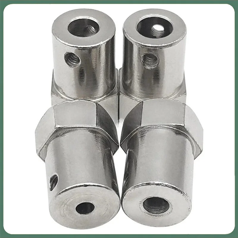 1Pcs Hex Coupler Plating Rigid Tire Connector 2/3/3.17/4/5/6/7/ 8mm Coupling for Decelerate Motor Shaft Robot Smart Car Wheel