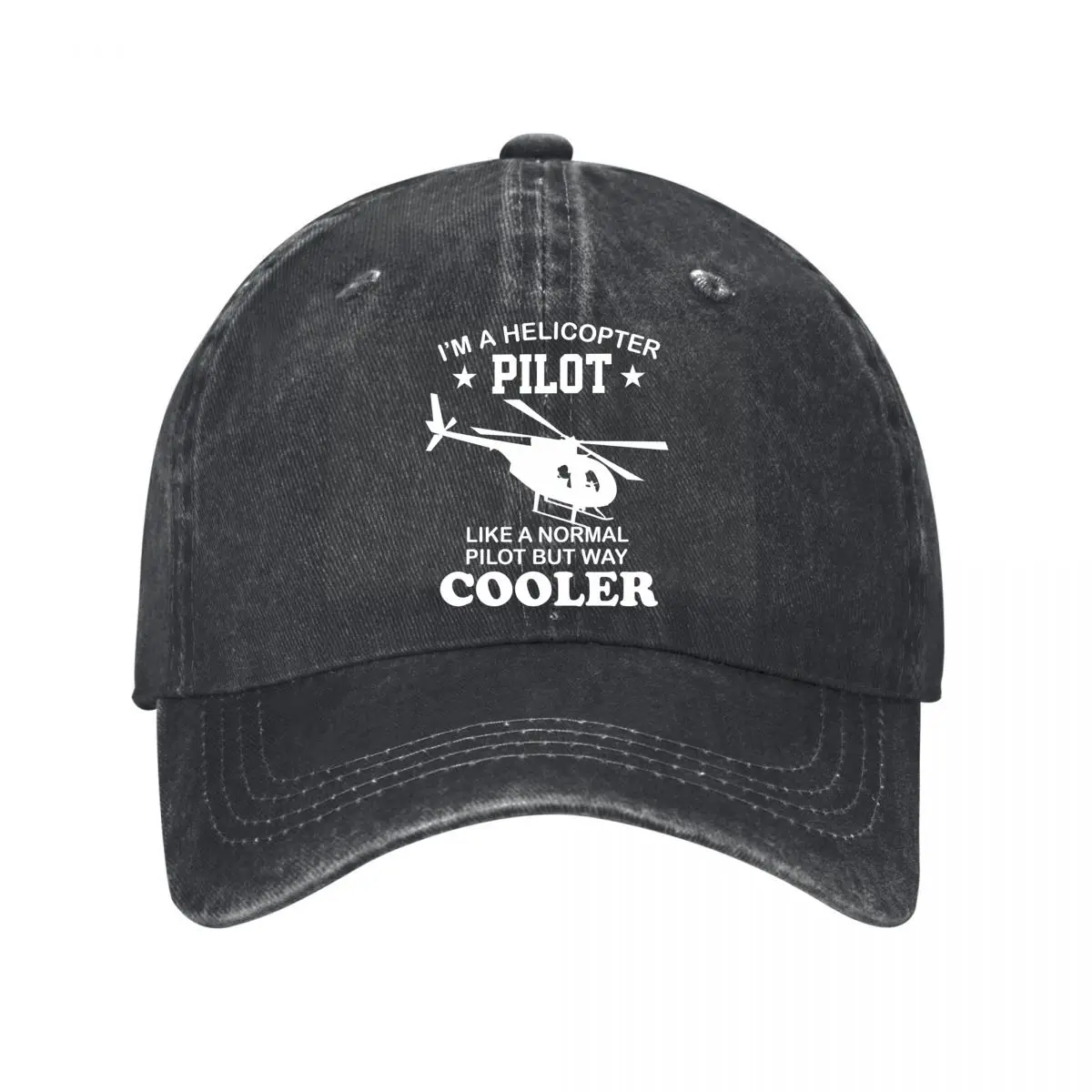 Im A Helicopter Pilot Like A Normal Pilot But Way Cooler Washed Baseball Cap Outdoor Hat