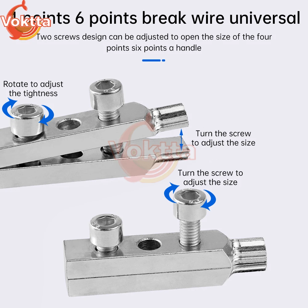 4/6 points Hex Stripped Screw Extractor Set Multifunctional Handle Broken Screw Removal Tool Bolt Extractor Threading Tools