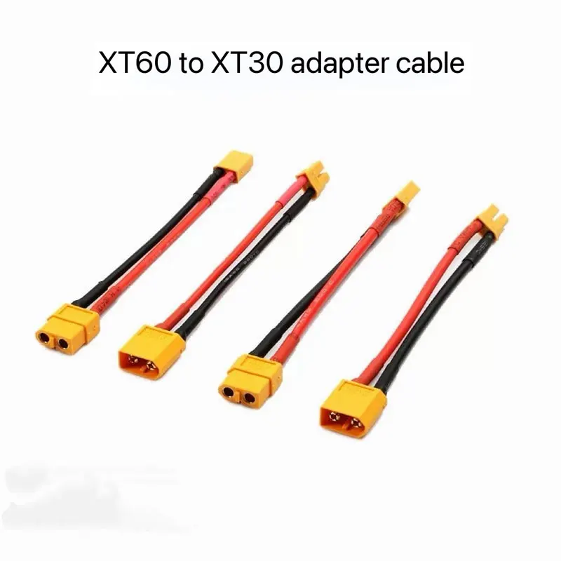 XT60 to XT90 connection cable plug, revolving female adapter cable, 10CM model aircraft power supply battery charging cable XT30