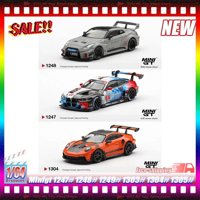 

1:64 New Minigt 1247# M4 Gt3 1248# Nissan Lb 1249# Mx-5 1303# 1304# 1305# Alloy Miniature Die-Casting Car Model Custom Toy Gifts