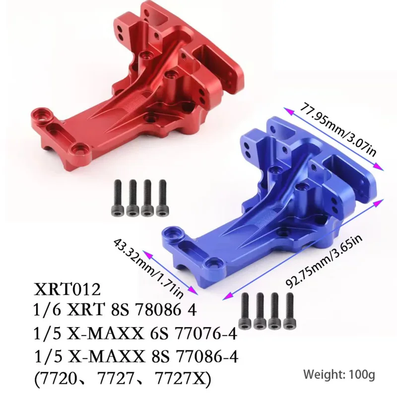 Metal Front Upper Bulkhead Differential Gearbox Cover 7720 for TRAXXAS 1/5 X-MAXX 6S 8S 1/6 XRT 8S RC Car Upgrade Parts