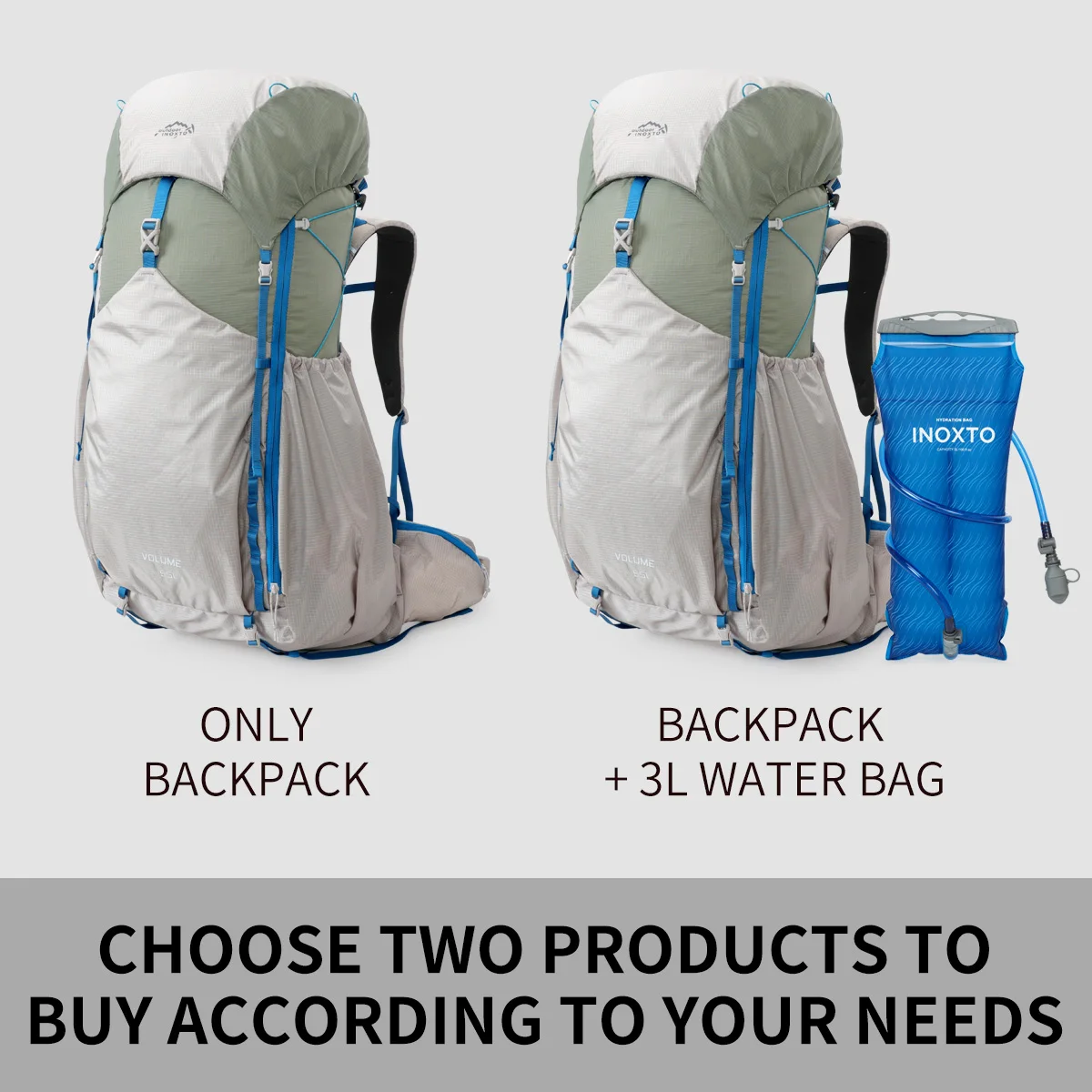55L Wasserdichter Wander- und Campingrucksack mit Regenschutz, Großer Leichter Reise-Tagesrucksack zum Klettern – Detail 2