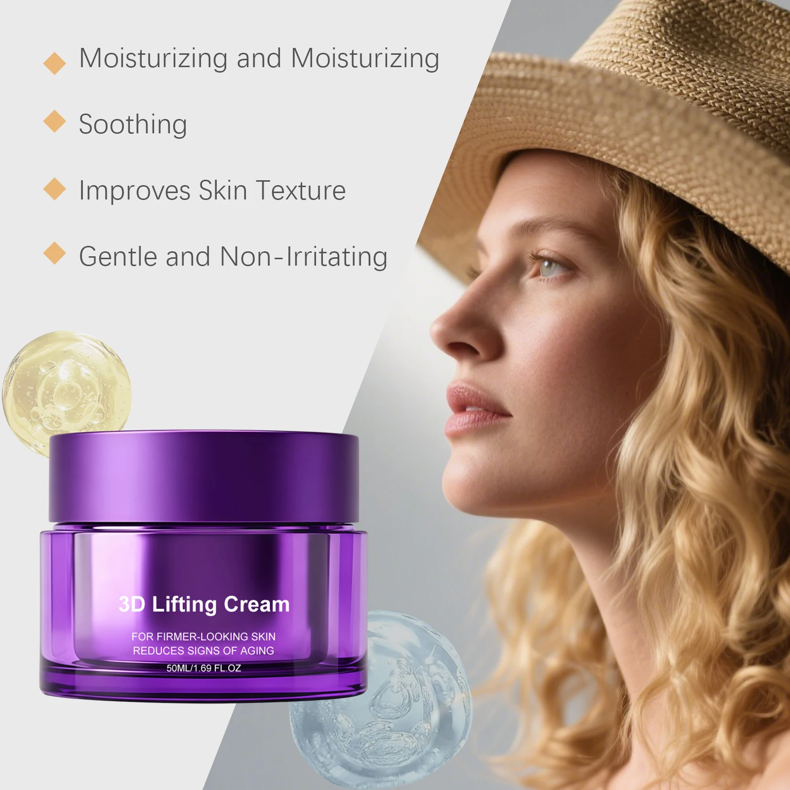 AMZ Nourishing Face Cream Gentle Moisturizing Daily Skin Care Hydrating Smooth Refreshing Easy Absorb