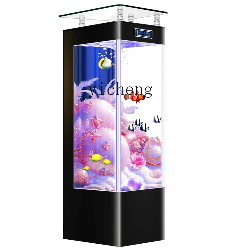 

ZC TV шкаф аквариум для рыб гостиная маленький 2023 новый домашний ленивый пол вертикальный экологический аквариум