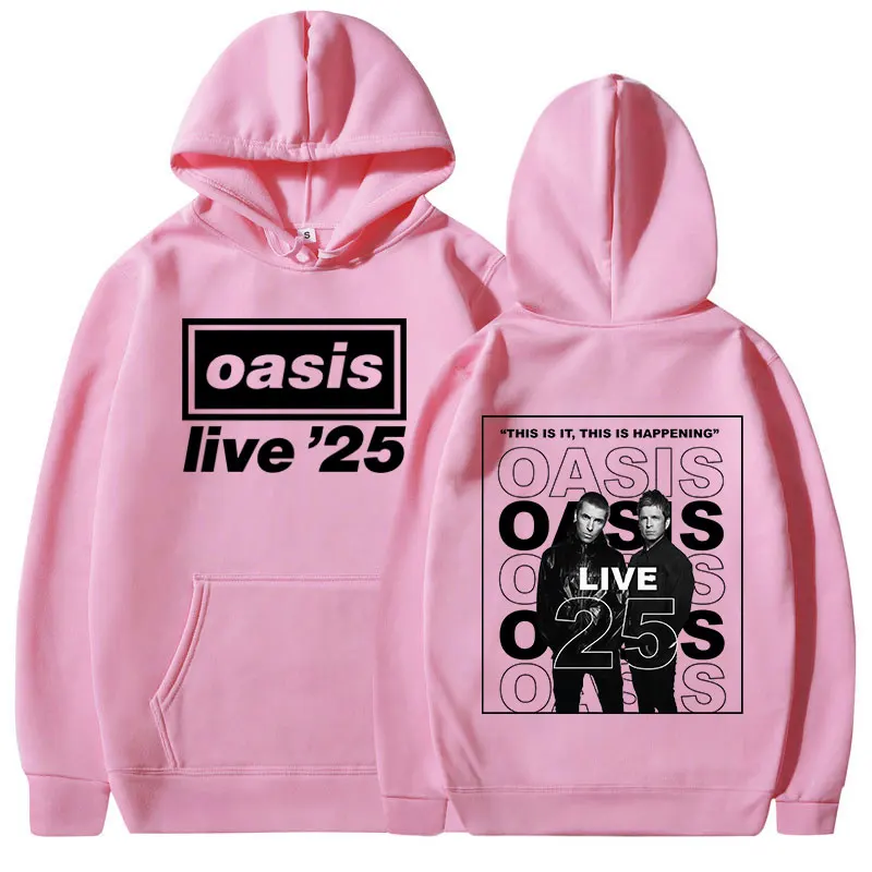 2026 Unisex O-Oasis Live 25 Tour Print Hoodie Rockband Streetwear Herren Damen Casual Pullover Sweatshirt – Detail 8