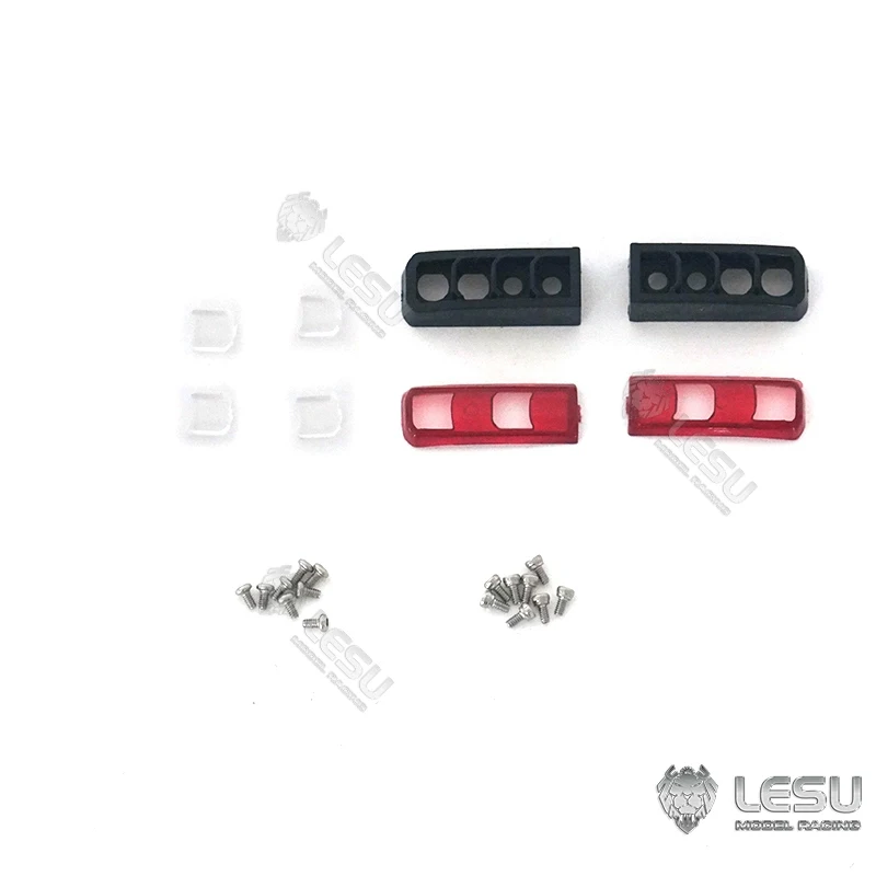 2Pcs 1/14 RC Engineering Toy Truck Tail Light LESU S-1248-B for Tamiya Traction Truck Dump Truck Upgrade Zero Modification Parts
