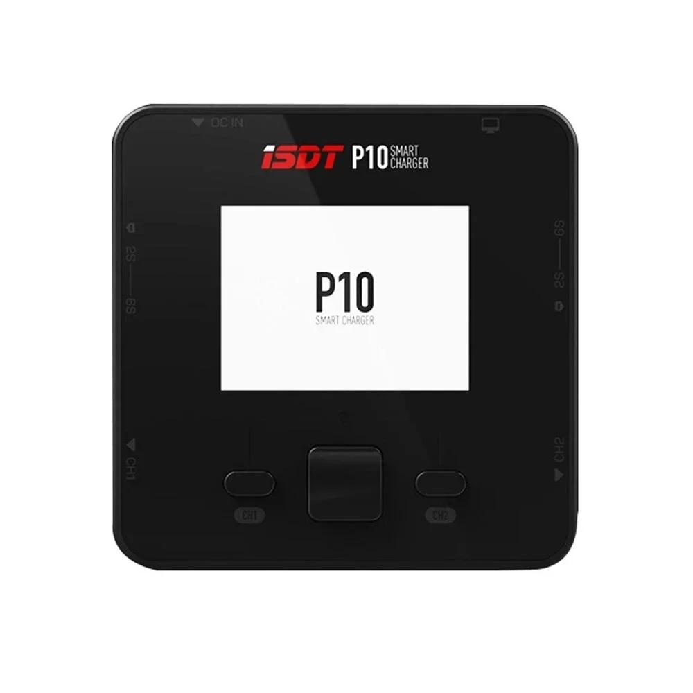 P10 DC 250Wx2 10A 400W Dual Channel ISDT​ Smart Balance Hub 1-6S LiPo LiHV Li-ion Life NiCd NiMH PB Charging Station
